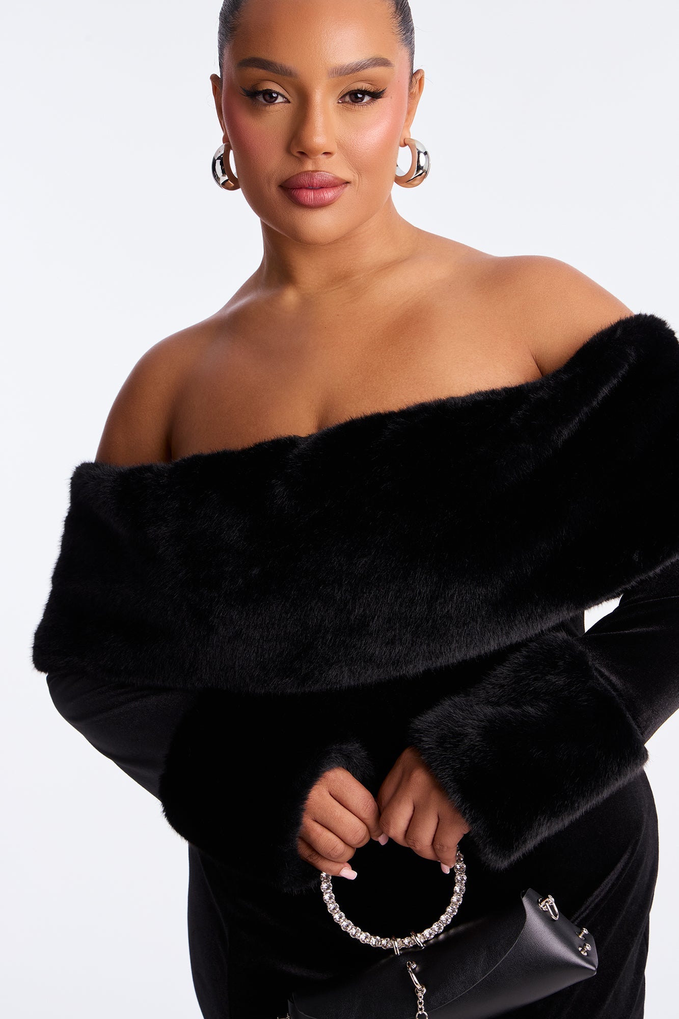 Jennifer Velvet Maxi Dress - Black