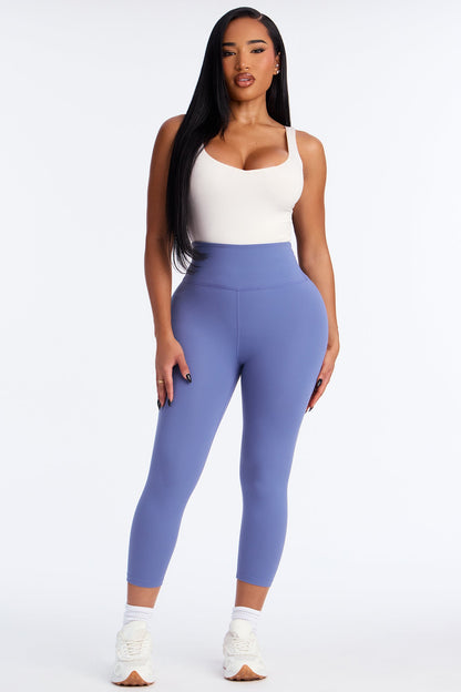 Flexibility Super Soft Capri Active Legging - Slate Blue