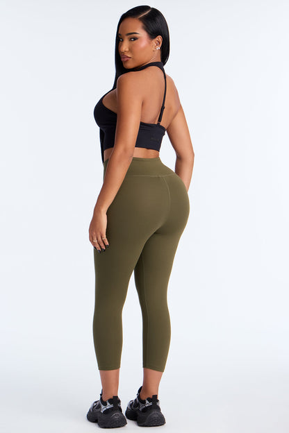Flexibility Super Soft Capri Active Legging - Olive