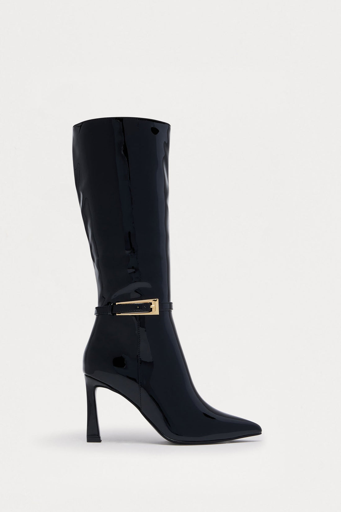 West Village Patent Boots - Black