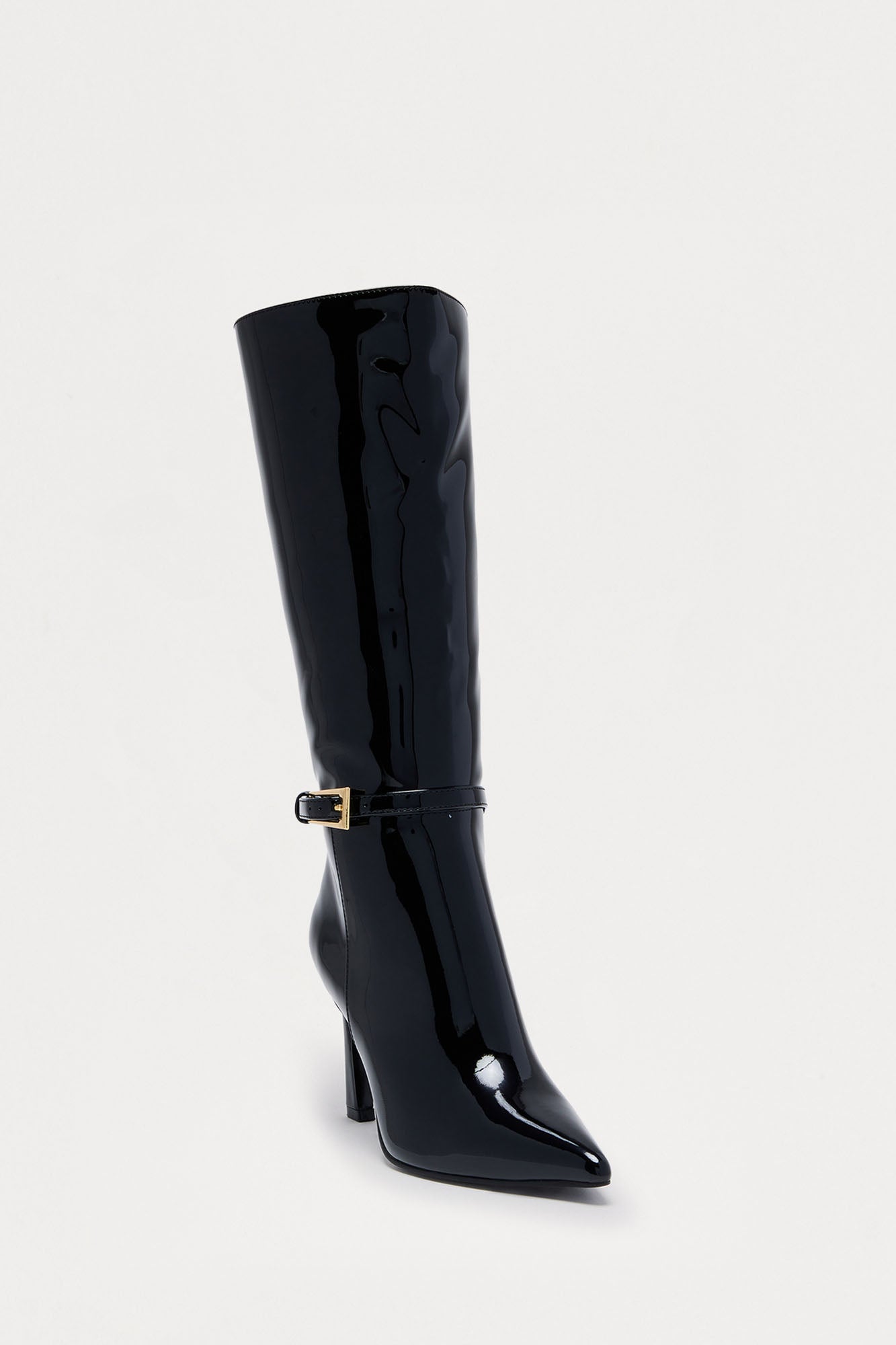 West Village Patent Boots - Black