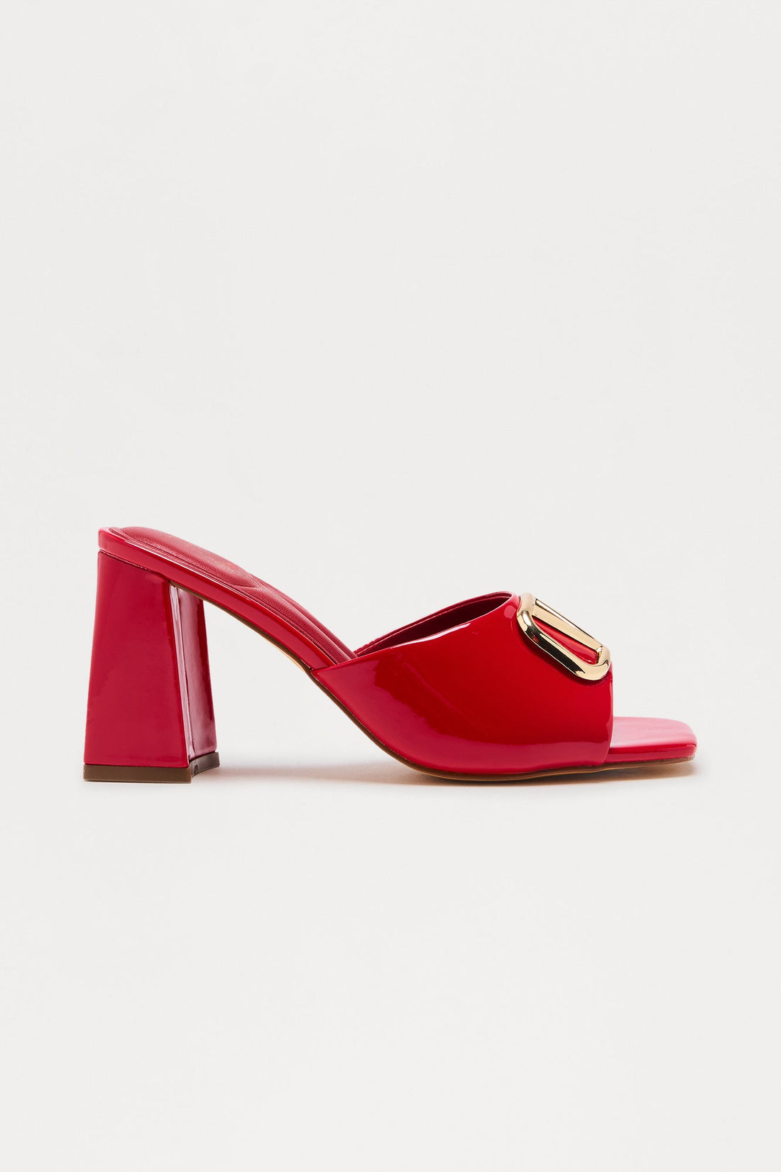 Brex Hardware Block Heels - Red