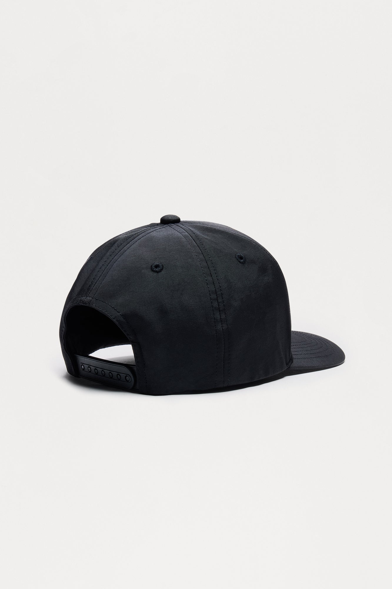 Apres Ski Nylon Structured Snapback Hat - Black