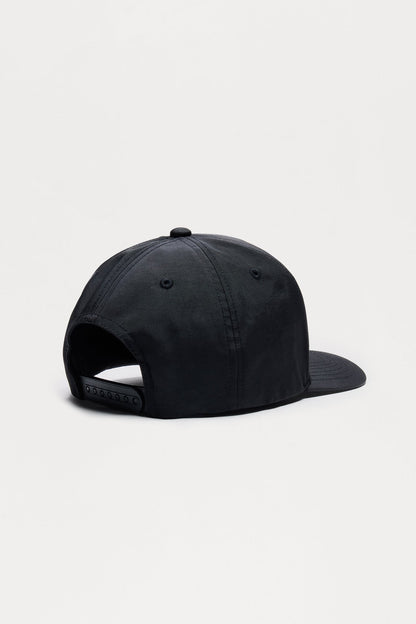 Apres Ski Nylon Structured Snapback Hat - Black