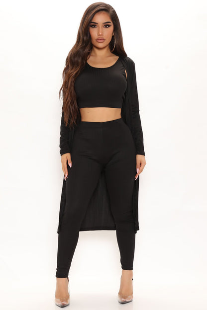Nori 3 Piece Legging Set - Black