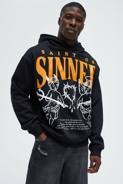 Saint Or Sinner Hoodie - Black