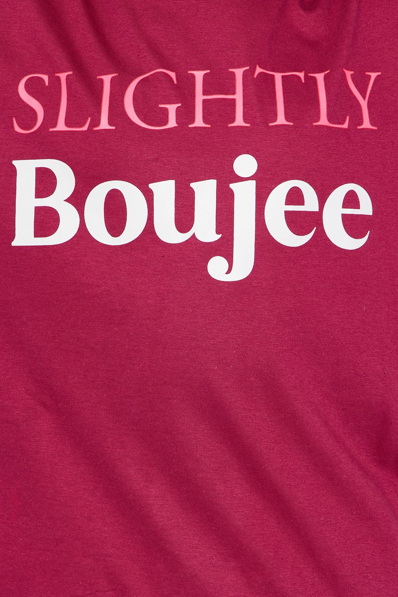 Mini Slightly Boujee Short Sleeve Tee - Burgundy