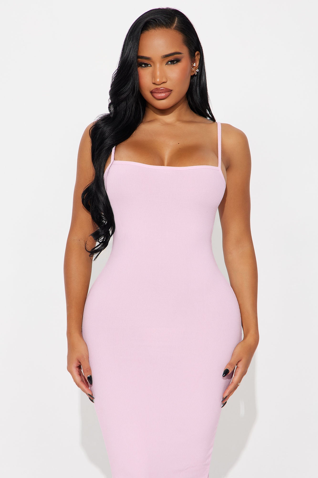 Back In Bed Ribbed Maxi PJ Sleep Dress - Pink