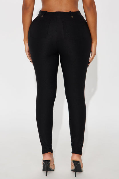 Bet On It Tie Up Skinny Pant 29″ - Black