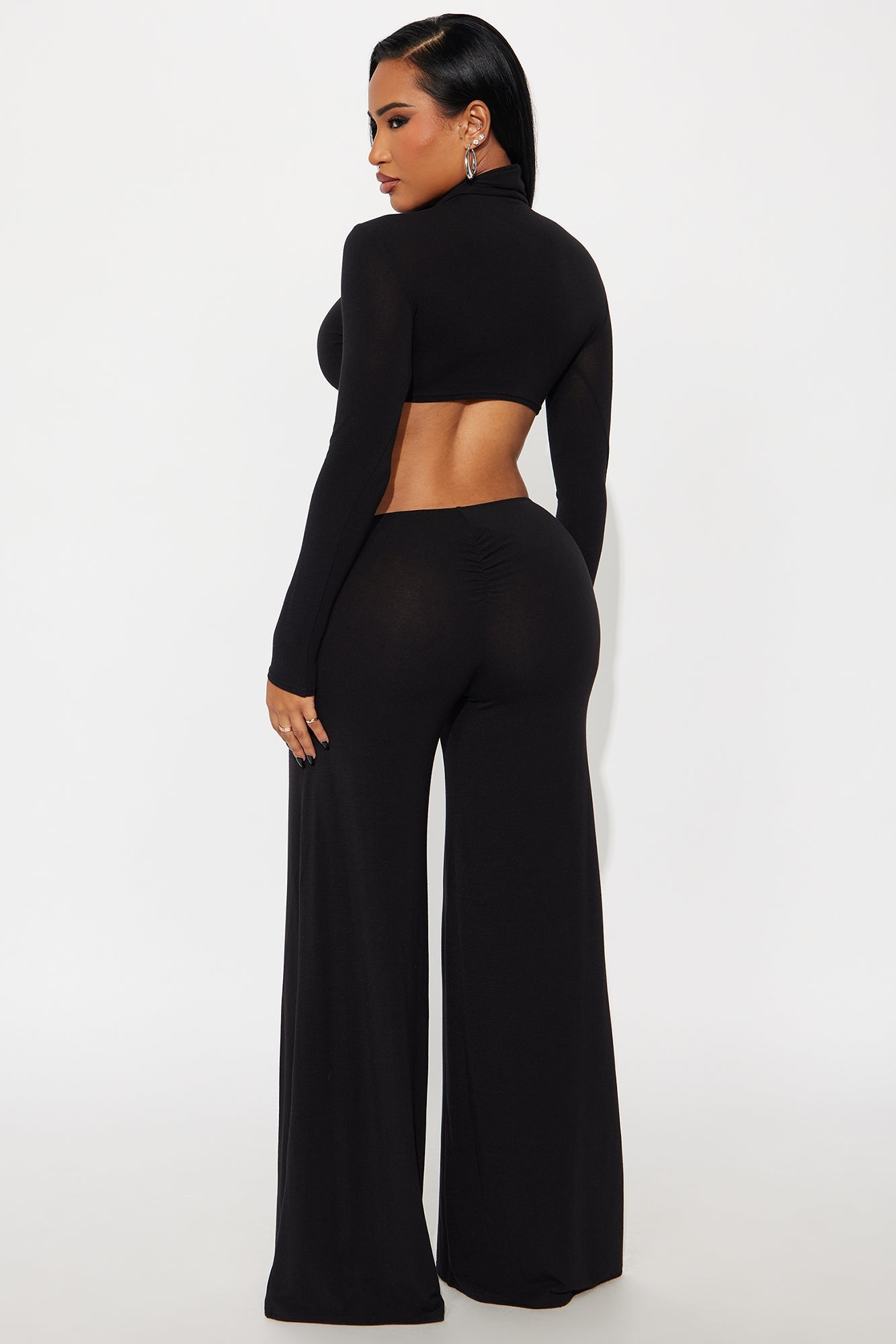 Marina Hardware Wide Leg Jumpsuit - Black