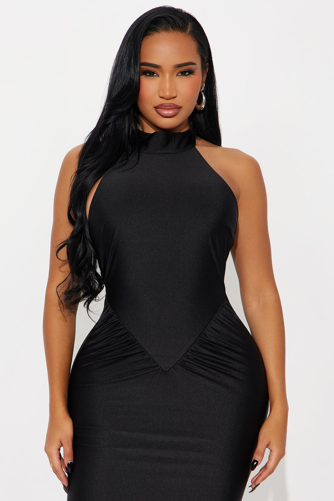Sandra Sleeveless Midi Dress - Black