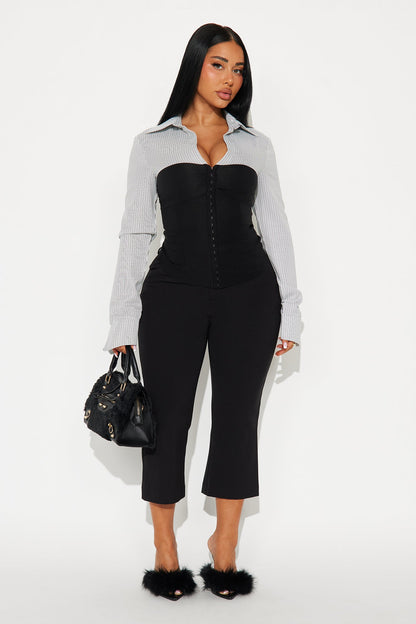 Tasha Dressy High Rise Capri - Black
