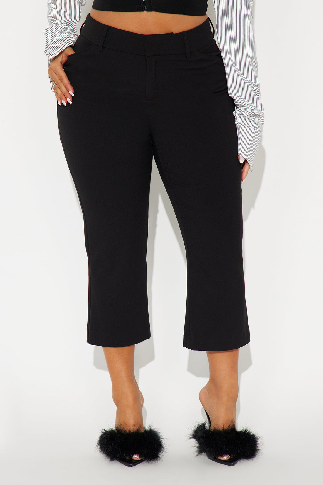Tasha Dressy High Rise Capri - Black