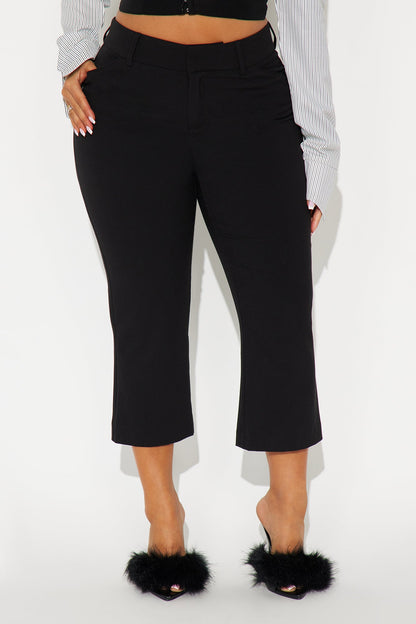 Tasha Dressy High Rise Capri - Black