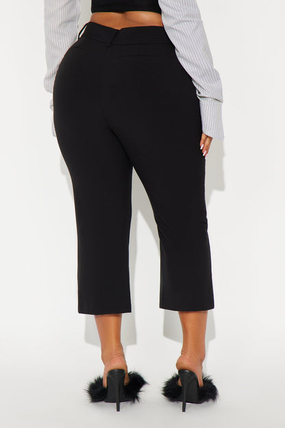 Tasha Dressy High Rise Capri - Black