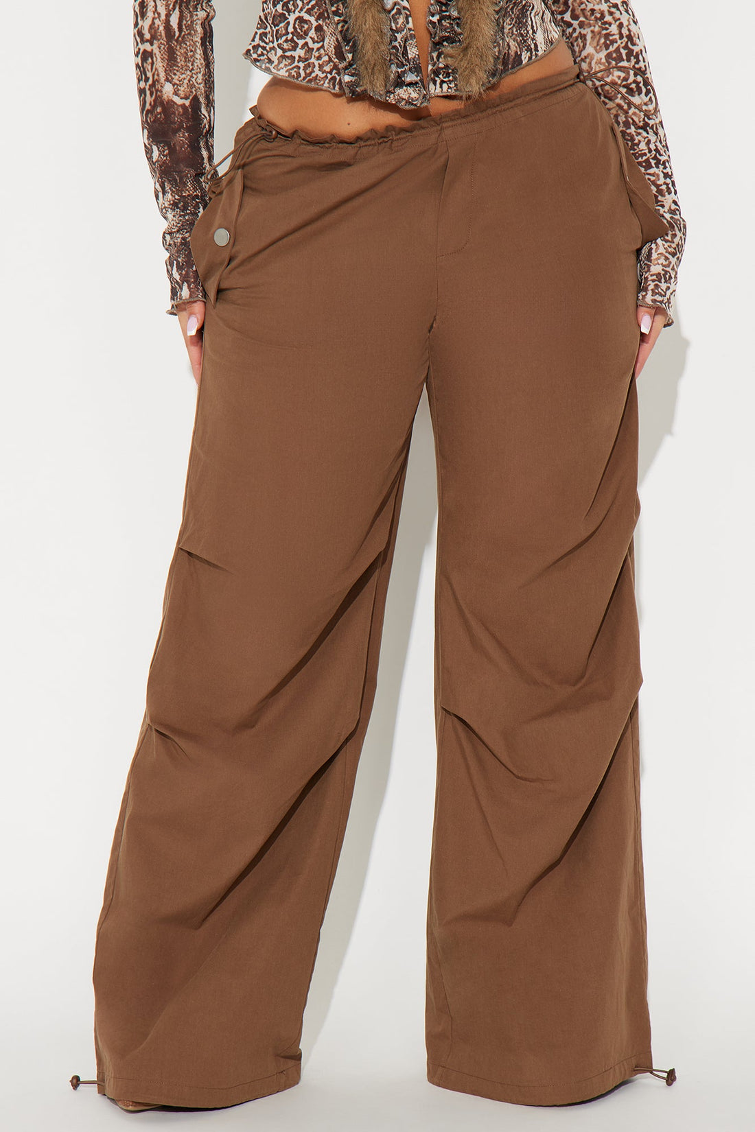 Street Smart Parachute Jogger - Brown