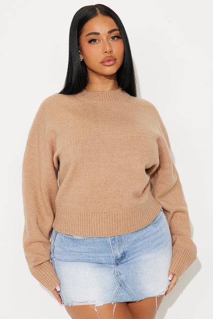 Everyday Essential Crew Neck Sweater - Taupe