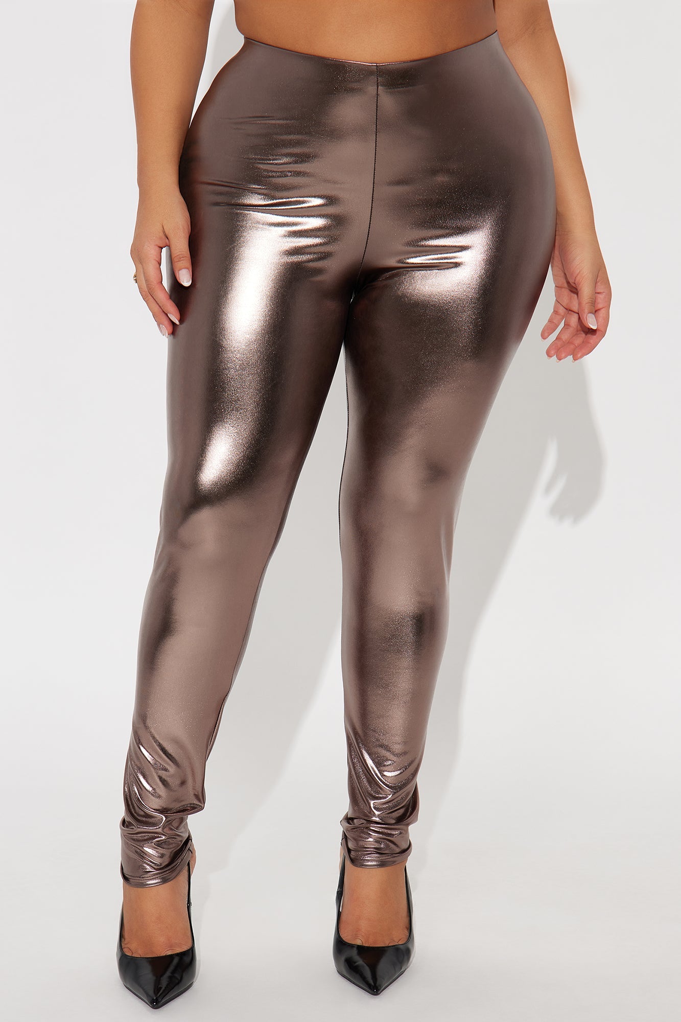 Stardust Metallic Low Rise Legging - Bronze