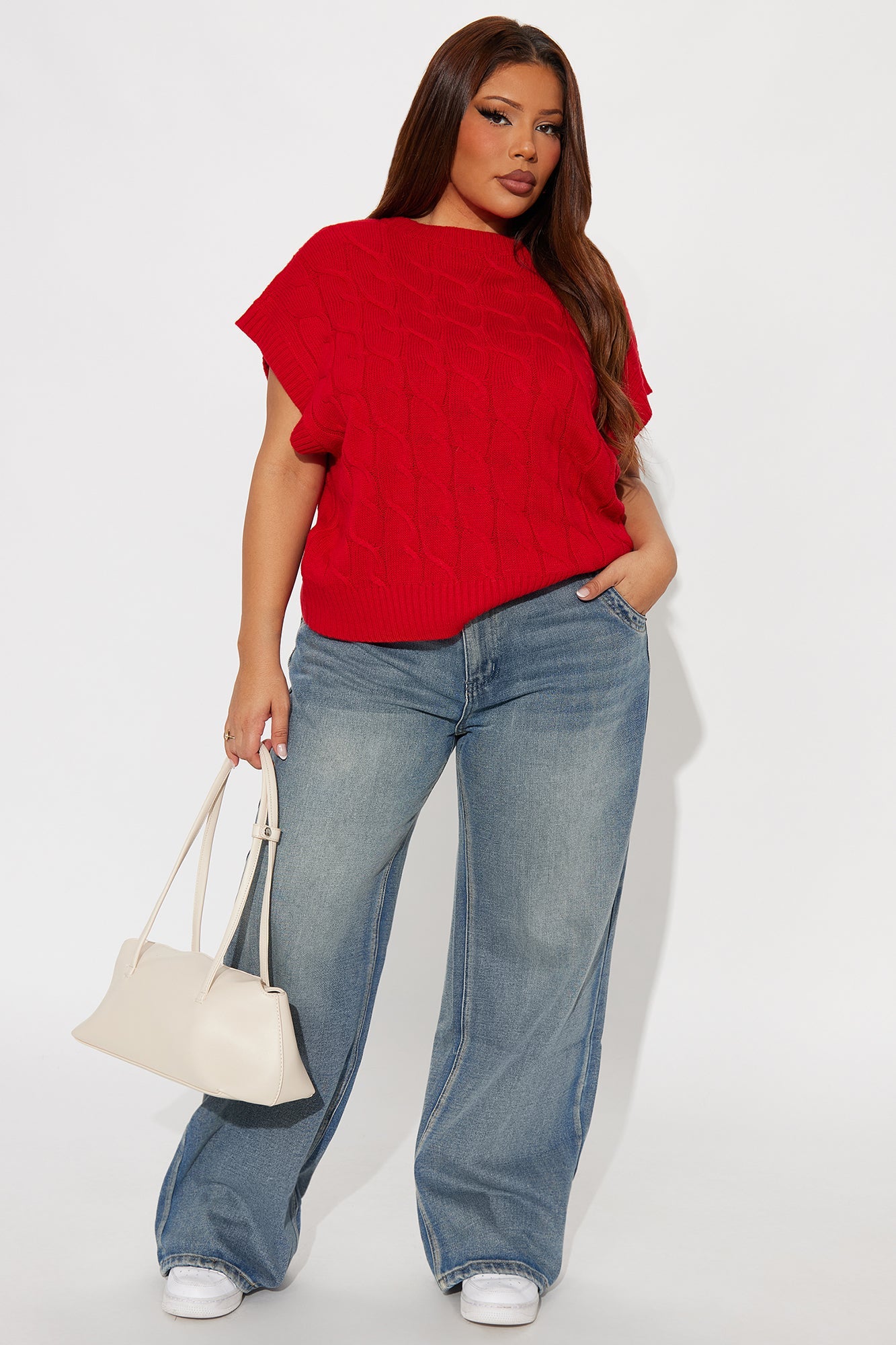 Calm Vibes Sweater Vest - Red