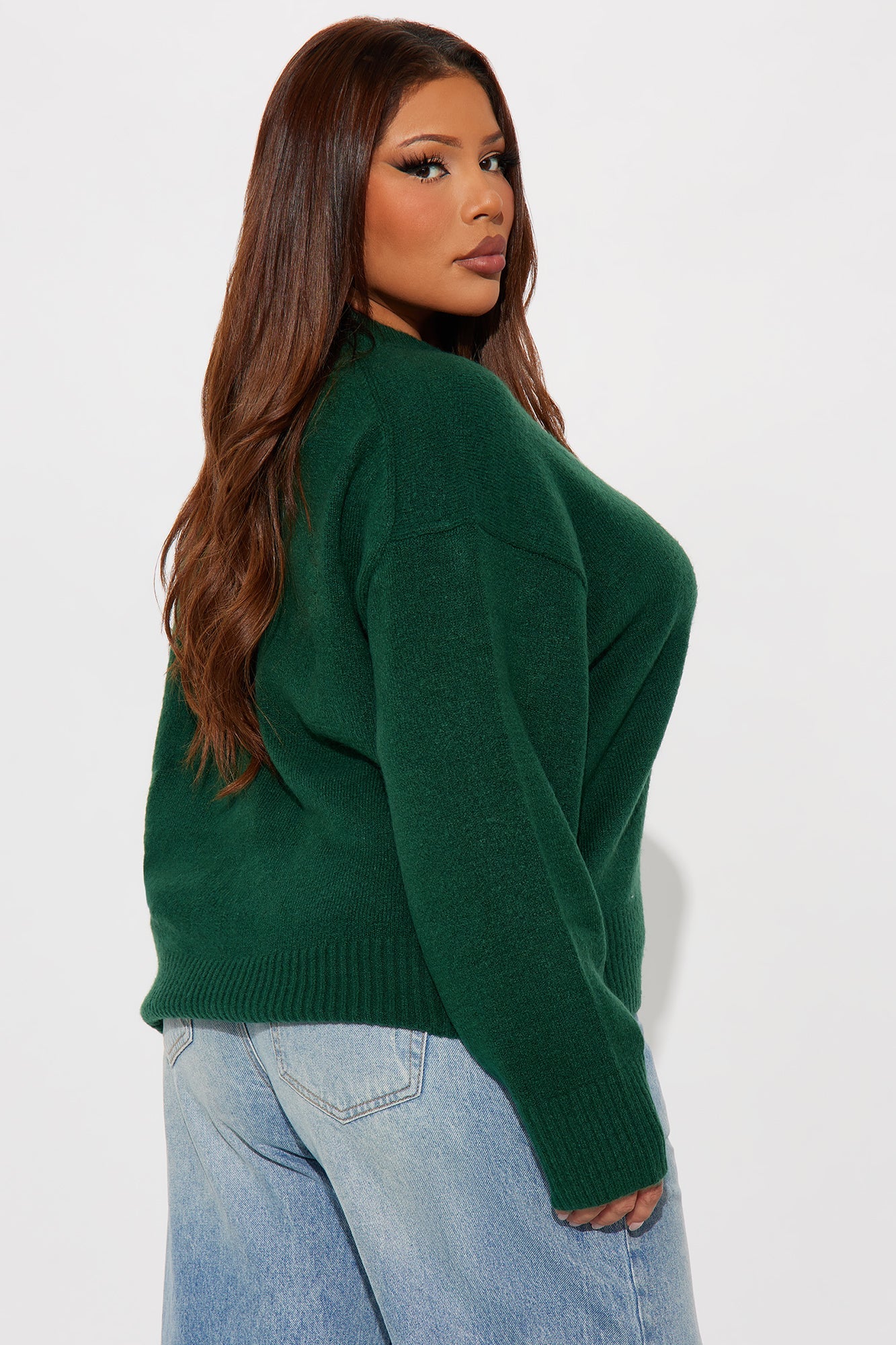 Everyday Essential Crew Neck Sweater - Hunter Green
