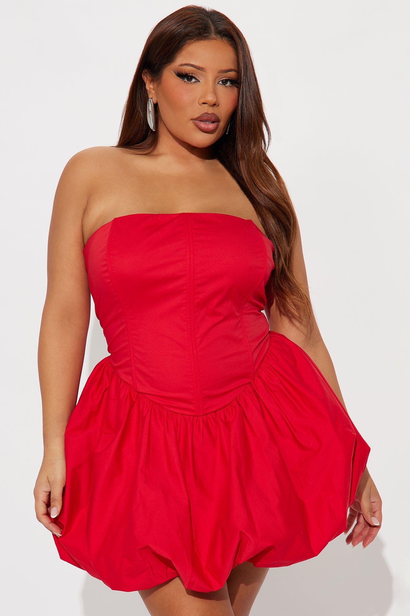Tall A Night in Paris Bubble Mini Dress - Red