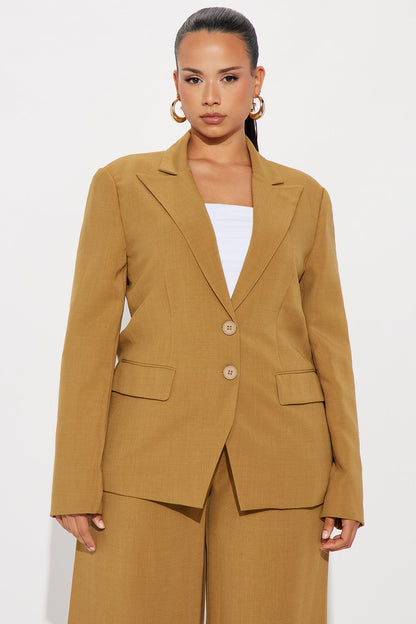 Leslie Fitted Blazer - Mustard