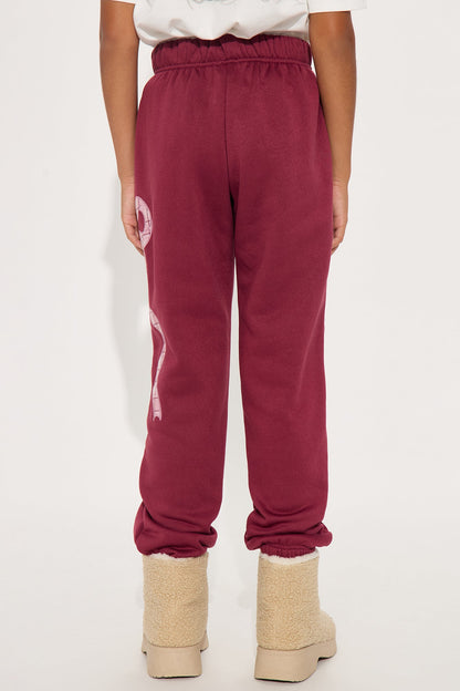 Mini Always Pretty Jogger Pants - Burgundy