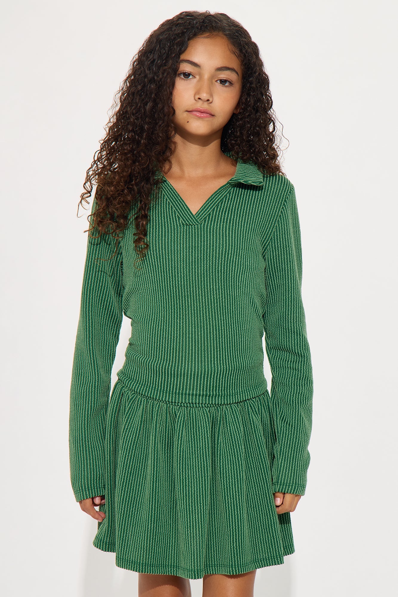 Mini Marlena Skirt Set - Green
