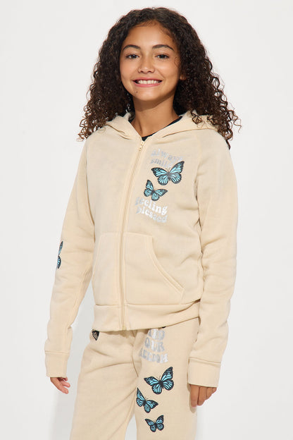 Mini Find Your Freedom 3 Piece Jogger Pant Set - Sand/combo