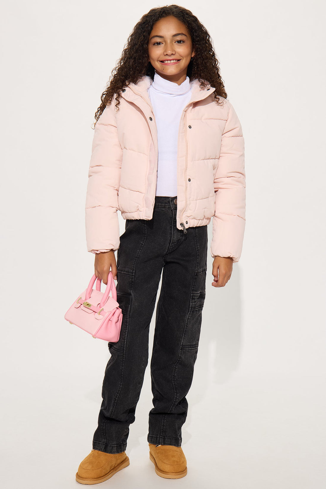 Mini Southpole Puffer Jacket - Pink