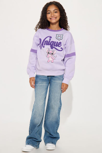 Mini Unique Angel Crew Neck Sweatshirt - Lavender