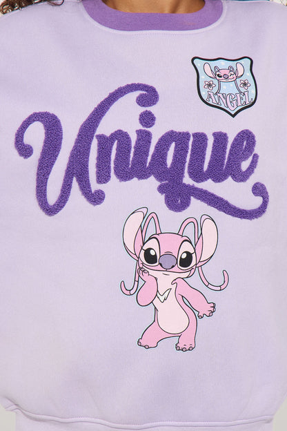 Mini Unique Angel Crew Neck Sweatshirt - Lavender