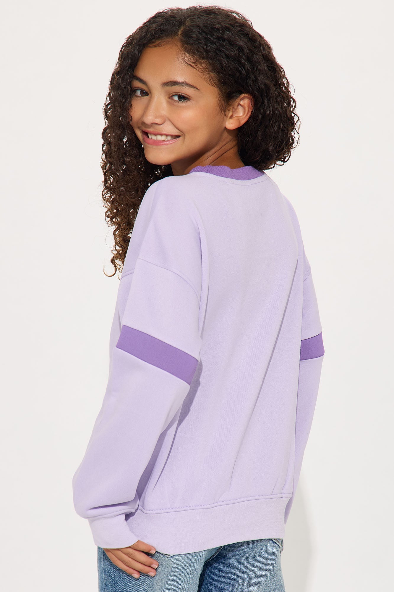 Mini Unique Angel Crew Neck Sweatshirt - Lavender