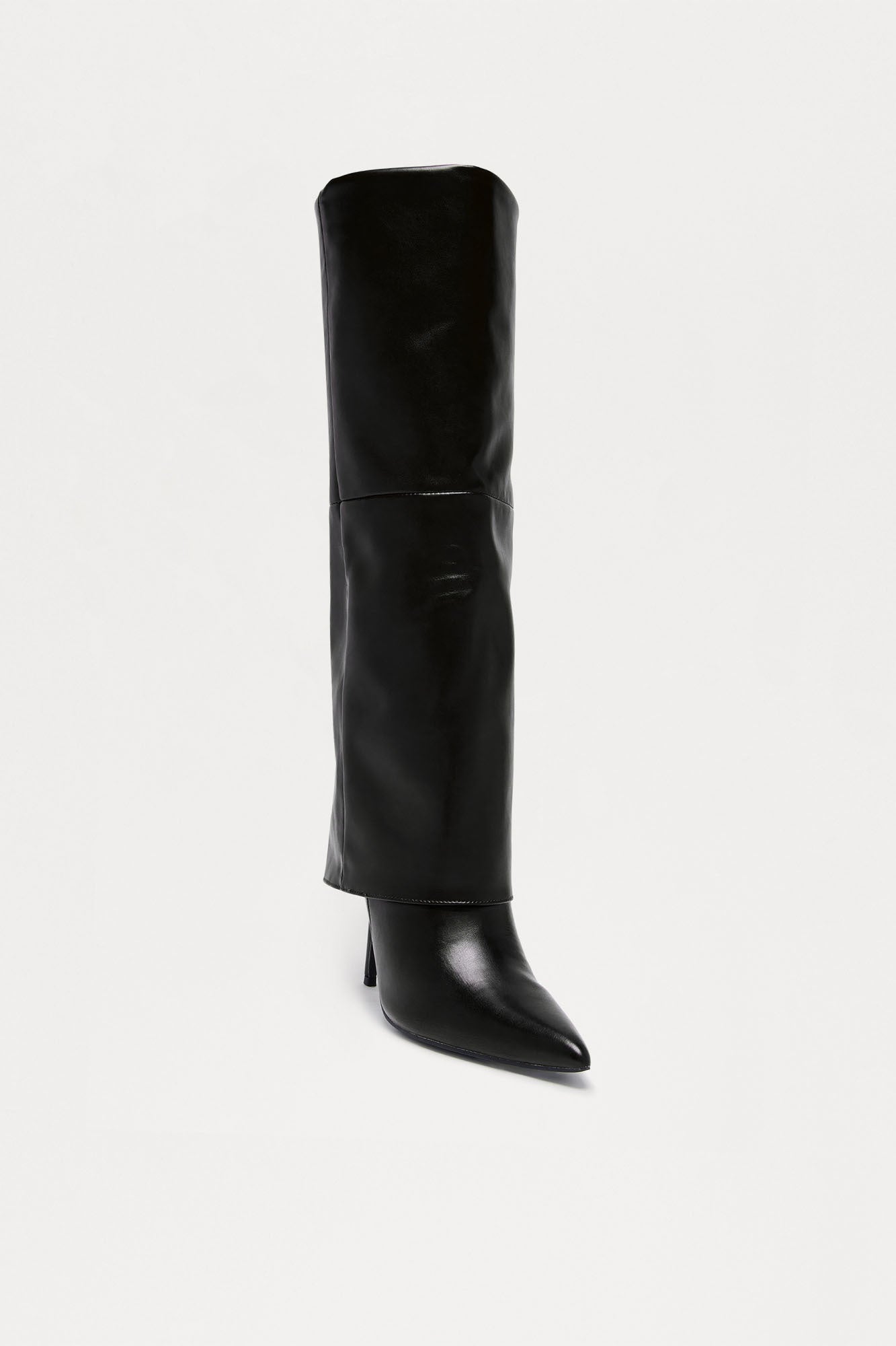 Tacoma Faux Leather Overlay Boots - Black