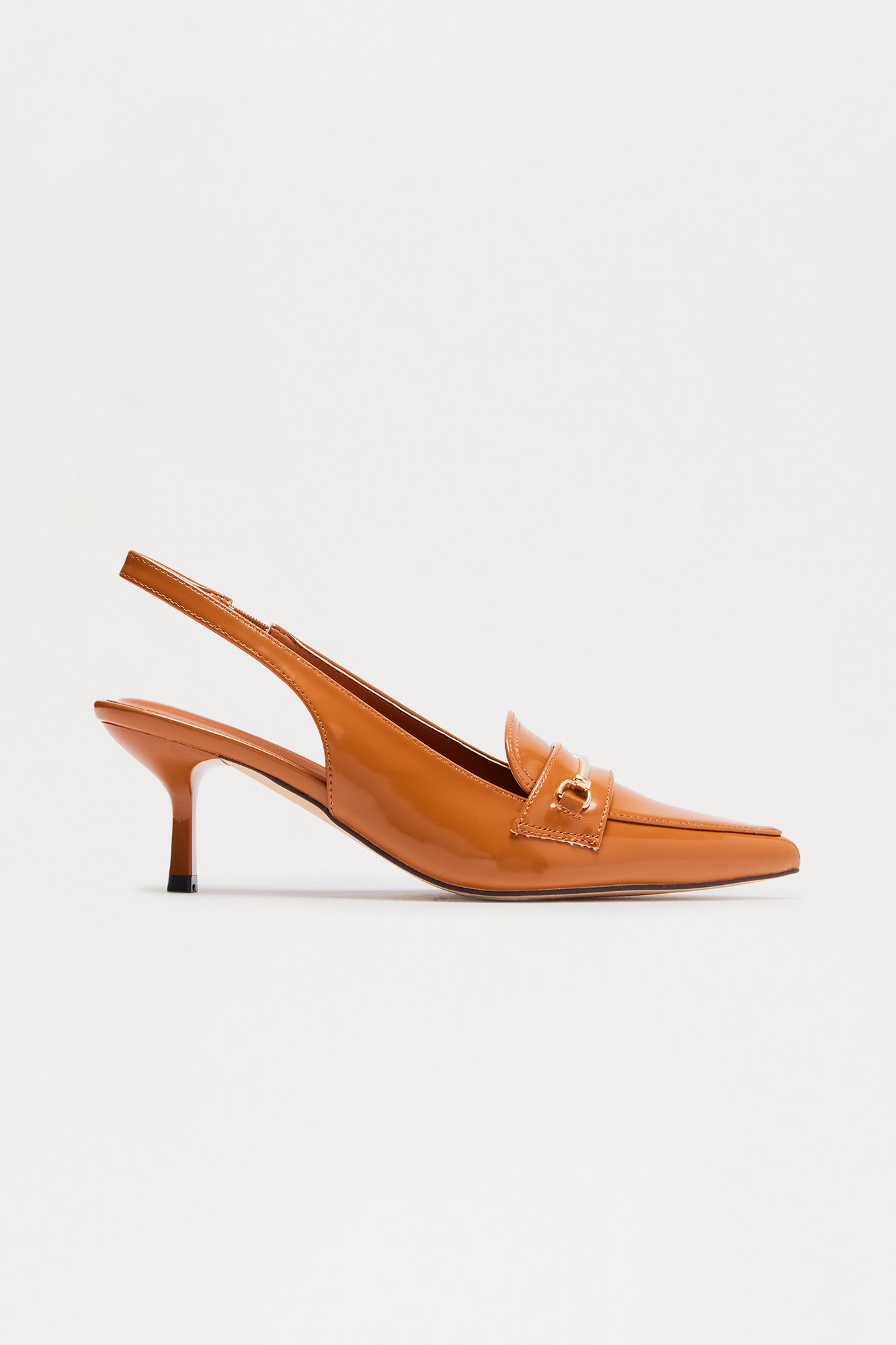 Sana Hardware Slingback Pumps - Brown