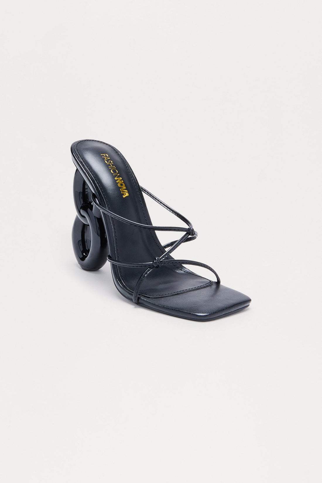 Korsa Metallic Novelty Heels - Black