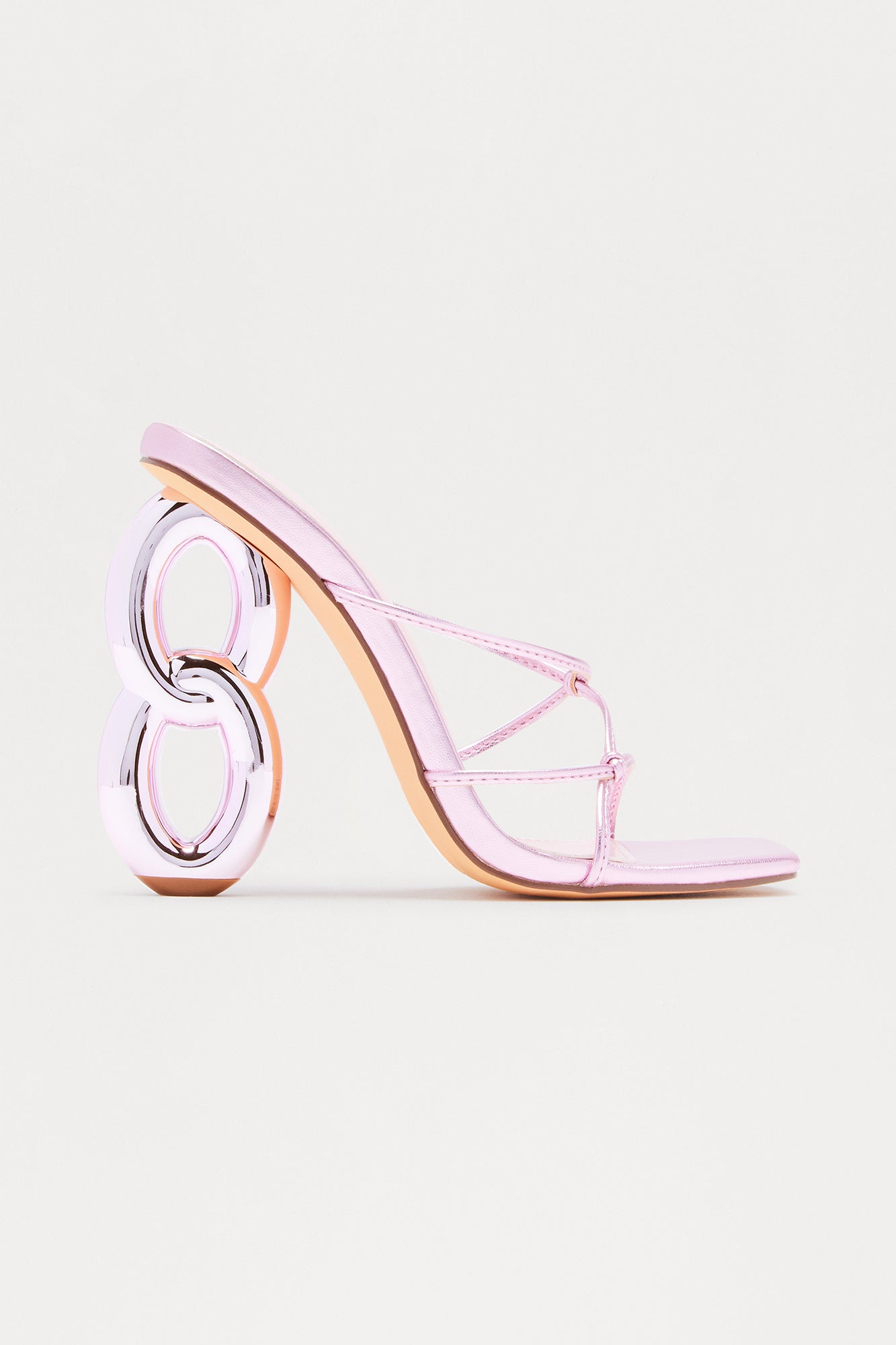Korsa Metallic Novelty Heels - Pink