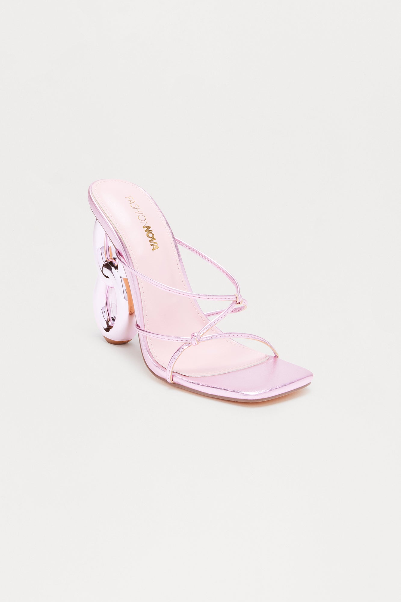 Korsa Metallic Novelty Heels - Pink