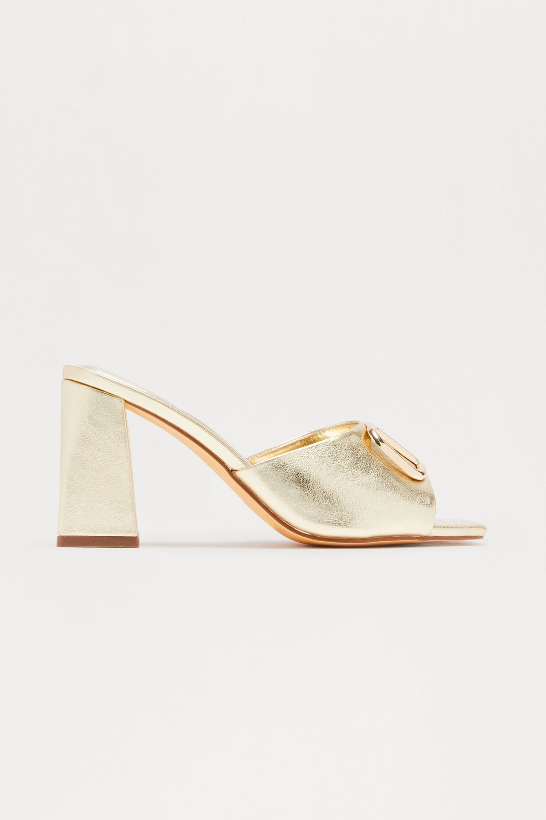 Brex Hardware Block Heels - Gold