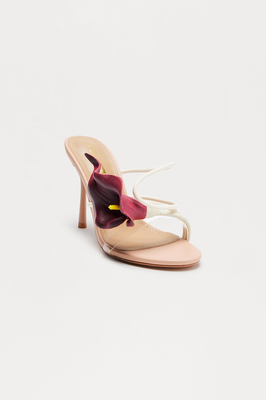 Resort Flower Slingback Heels - Wine