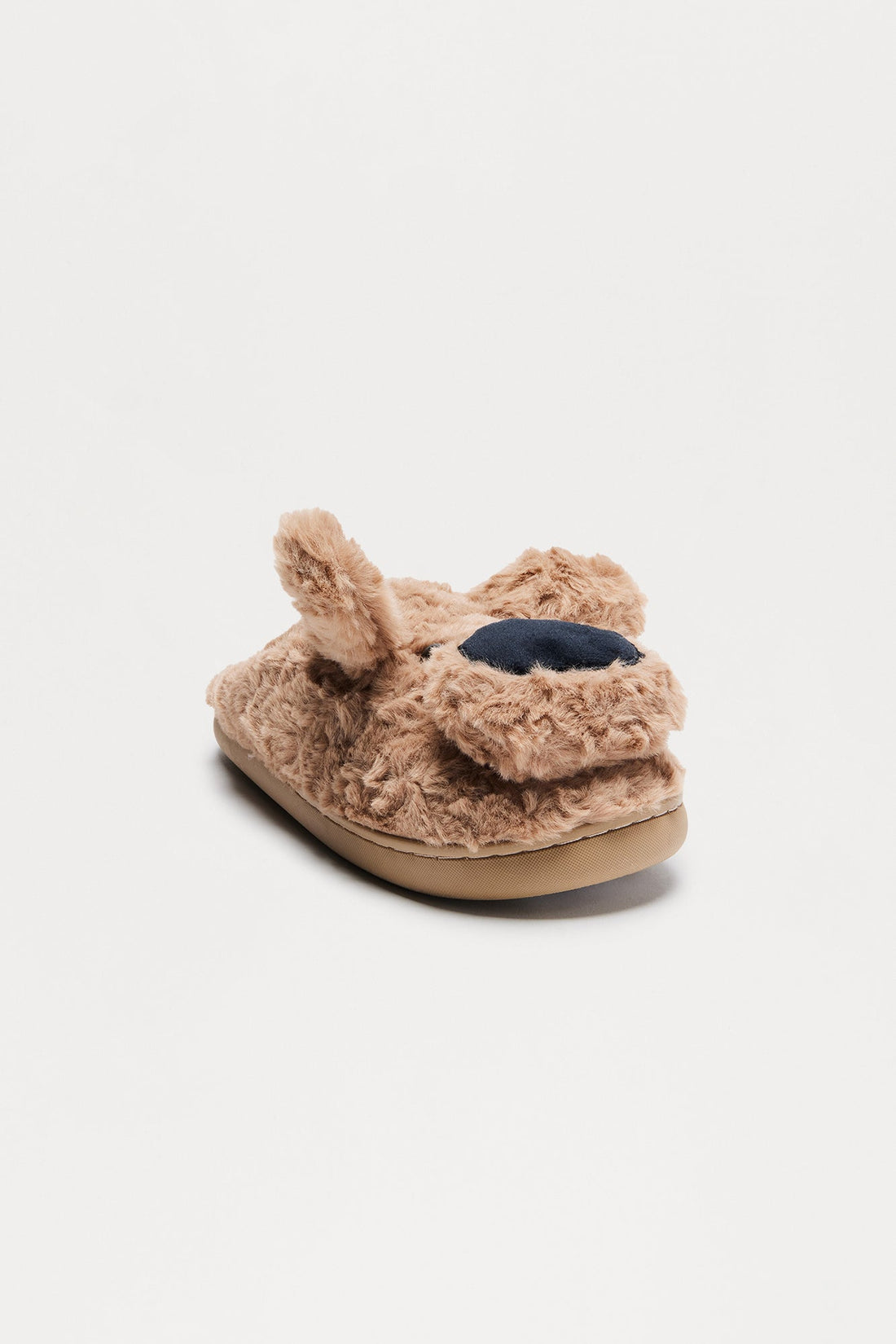 Doggey Faux Fur Slippers - Brown