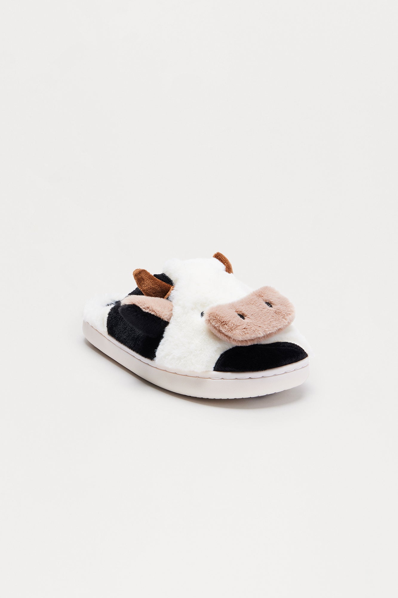 Cowbell Faux Fur Slippers - Multi Color
