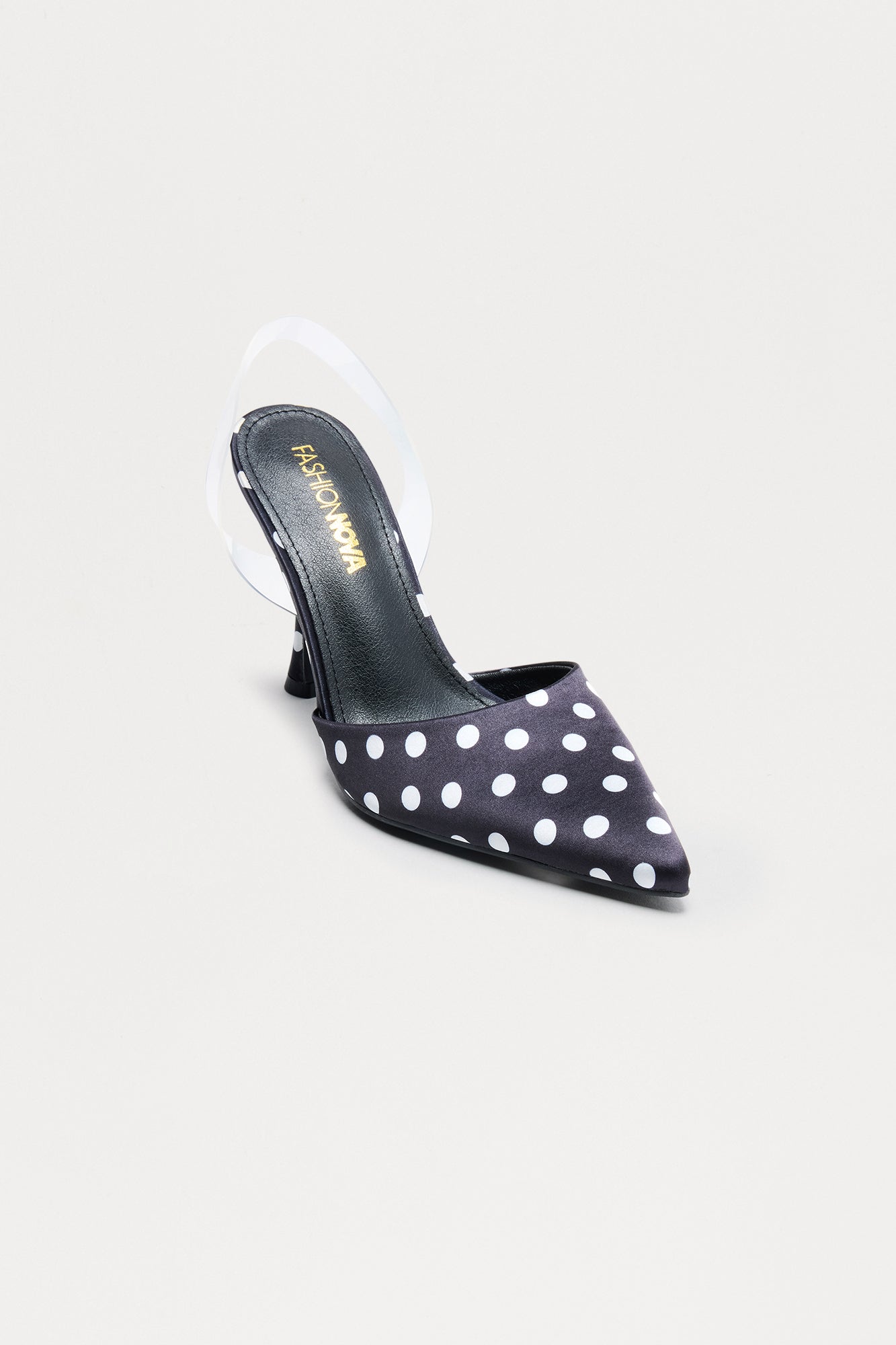 Iskra Satin Slingback Pumps - Black