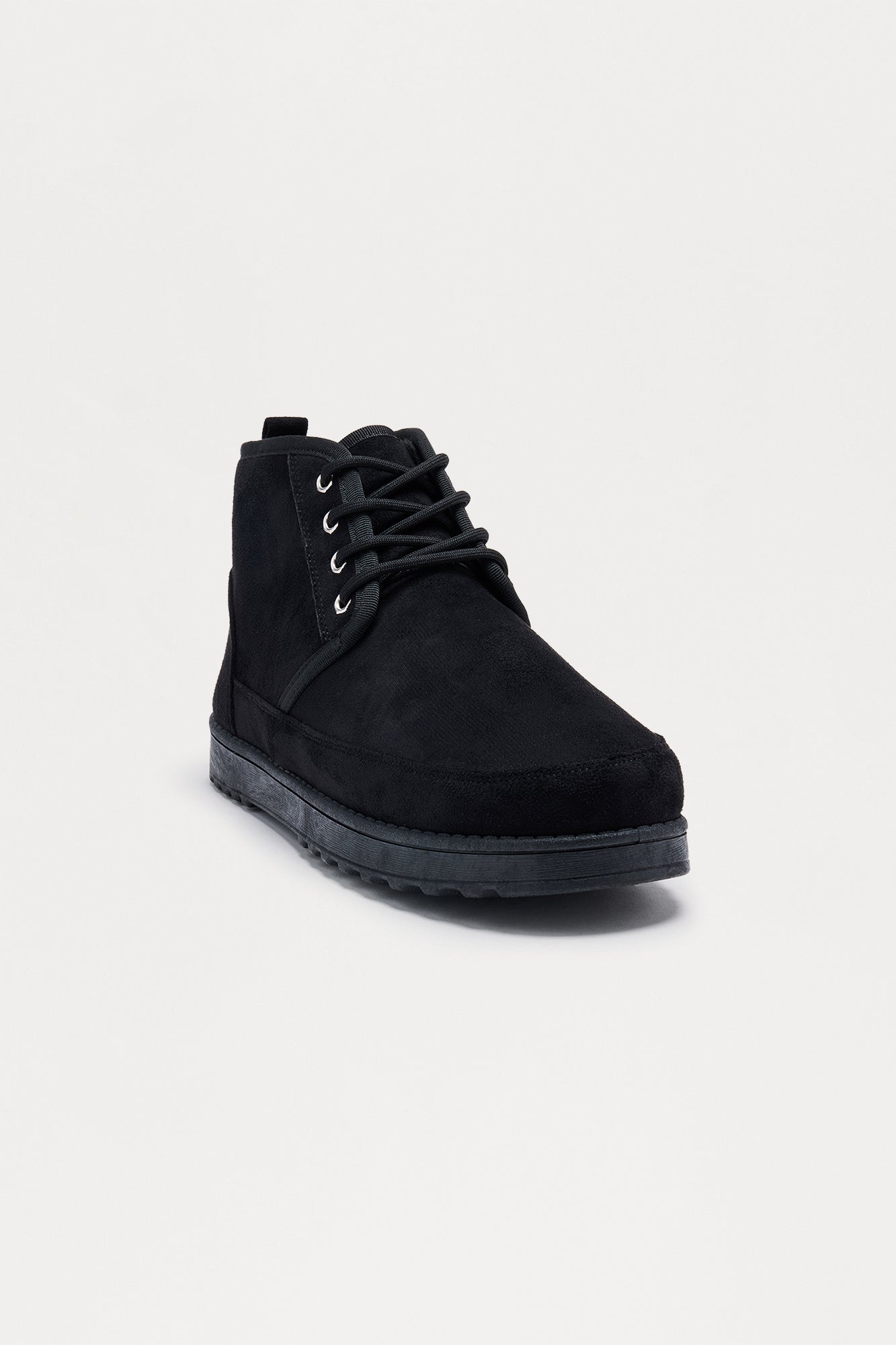 Brooklyn Step Faux Suede Boot - Black