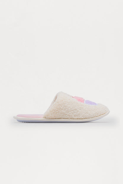 Cupcake Cutie Sherpa Slippers - White