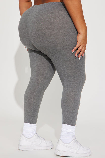 Lean On Me Leggings - Heather Grey