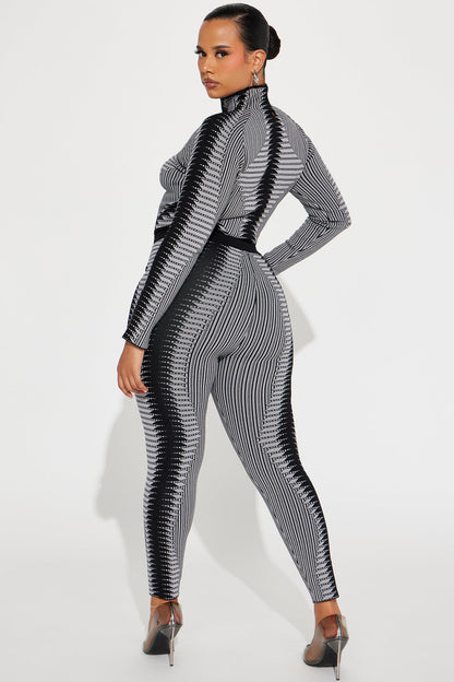 Kailee Sweater Legging Set - Grey/combo