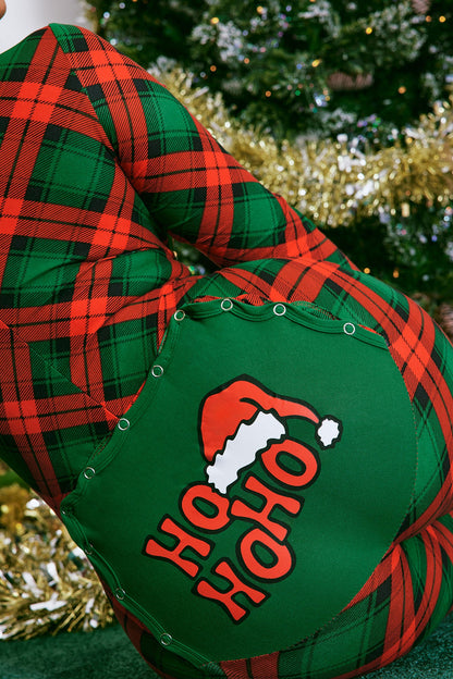 Ho Ho Holidays PJ Jumpsuit Onesie - Red/combo
