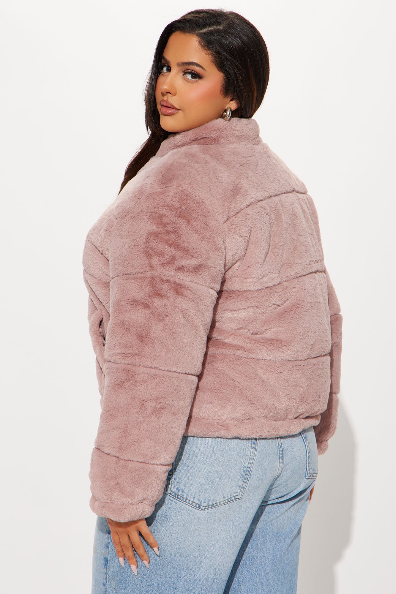 Elizabeth Faux Fur Jacket - Mauve