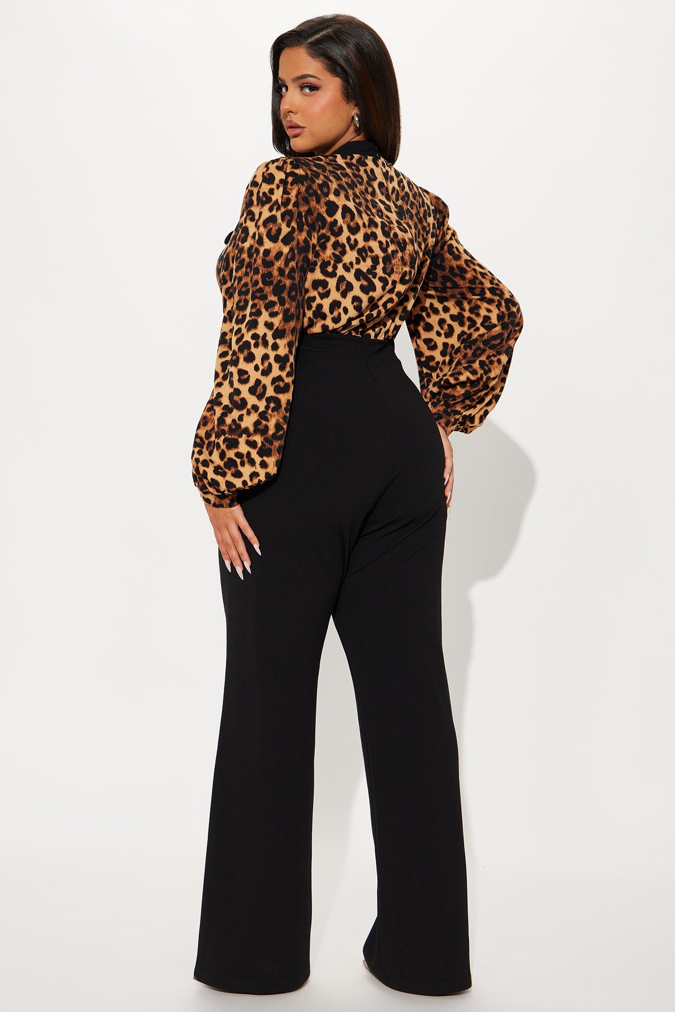 Check The Facts Jumpsuit - Brown/combo